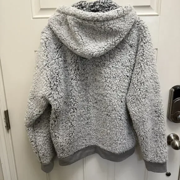 Victoria’s Secret PINK OU OKLAHOMA SOONERS Pullover Teddy Bear Fleece Hoodie L - Picture 5 of 10